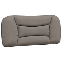 vidaXL Sängram utan madrass Taupe 90x190 cm tyg