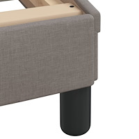 vidaXL Sängram utan madrass Taupe 90x190 cm tyg