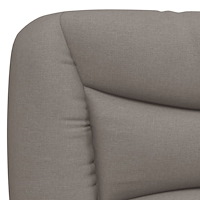 vidaXL Sängram utan madrass Taupe 90x190 cm tyg