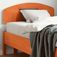 vidaXL Huvudgavel vaxbrun 75 cm massiv furu