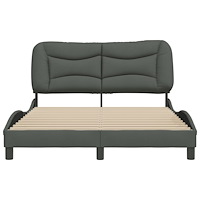 vidaXL Sängram utan madrass mörkgrå 120x200 cm tyg