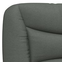 vidaXL Sängram utan madrass mörkgrå 120x200 cm tyg