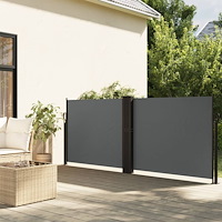 vidaXL Infällbar sidomarkis antracit 120x1000 cm