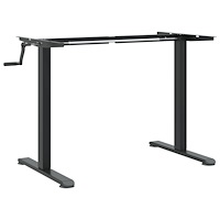 vidaXL Stativ för höjbart skrivbord svart (94-135)x60x(70-114) cm stål