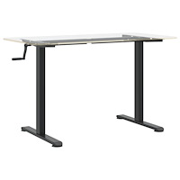 vidaXL Stativ för höjbart skrivbord svart (94-135)x60x(70-114) cm stål