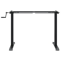 vidaXL Stativ för höjbart skrivbord svart (94-135)x60x(70-114) cm stål