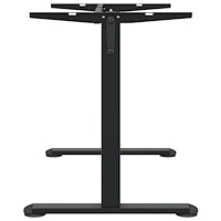 vidaXL Stativ för höjbart skrivbord svart (94-135)x60x(70-114) cm stål