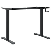 vidaXL Stativ för höjbart skrivbord svart (94-135)x60x(70-114) cm stål
