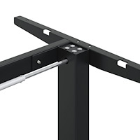 vidaXL Stativ för höjbart skrivbord svart (94-135)x60x(70-114) cm stål