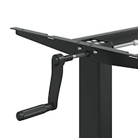 vidaXL Stativ för höjbart skrivbord svart (94-135)x60x(70-114) cm stål