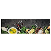 vidaXL Köksmatta maskintvättbar kryddor 45x150 cm sammet