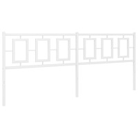 vidaXL Huvudgavel metall vit 193 cm