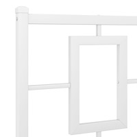 vidaXL Huvudgavel metall vit 193 cm