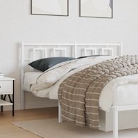 vidaXL Huvudgavel metall vit 160 cm