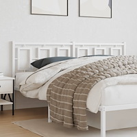 vidaXL Huvudgavel metall vit 180 cm