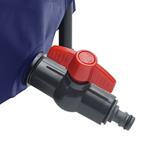 vidaXL Vattentank med kran vikbar 1350 L PVC