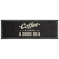 vidaXL Köksmatta maskintvättbar text Coffee 60x180 cm sammet
