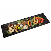 vidaXL Köksmatta maskintvättbar kryddor 45x150 cm sammet
