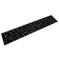 vidaXL Köksmatta maskintvättbar morgon svart 60x300 cm sammet