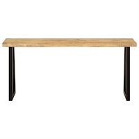 vidaXL Bänk med levande kant 105 cm massivt mangoträ