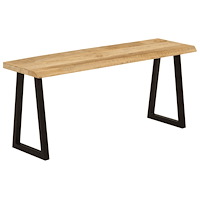 vidaXL Bänk med levande kant 105 cm massivt mangoträ