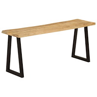 vidaXL Bänk med levande kant 105 cm massivt mangoträ