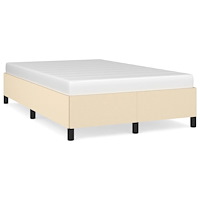 vidaXL sängram utan madrass gräddvit 120x190 cm tyg