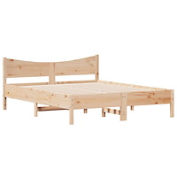 vidaXL Sängram utan madrass 150x200 cm massiv furu