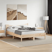 vidaXL Sängram utan madrass 150x200 cm massiv furu