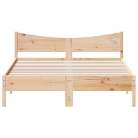 vidaXL Sängram utan madrass 150x200 cm massiv furu