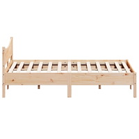 vidaXL Sängram utan madrass 150x200 cm massiv furu
