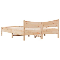 vidaXL Sängram utan madrass 150x200 cm massiv furu