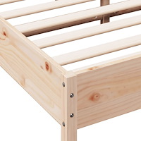 vidaXL Sängram utan madrass 150x200 cm massiv furu