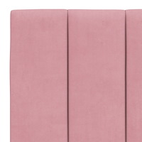 vidaXL Sängram med LED-belysning rosa 140x190 cm sammet