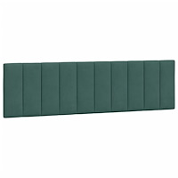 vidaXL Sängram med LED-belysning mörkgrön 180x200 cm sammet