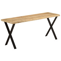 vidaXL Bänk med levande kant 105 cm massivt mangoträ
