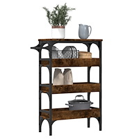 vidaXL Köksvagn rökfärgad ek 53x20x76 cm konstruerat trä