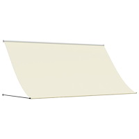 vidaXL Markis infällbar gräddvit 300x150 cm tyg och stål