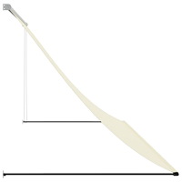 vidaXL Markis infällbar gräddvit 300x150 cm tyg och stål