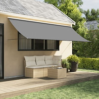 vidaXL Markis infällbar antracit 400x150 cm tyg och stål