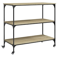 vidaXL Köksvagn sonoma-ek 102x50x95 cm konstruerat trä