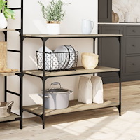 vidaXL Köksvagn sonoma-ek 102x50x95 cm konstruerat trä