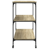 vidaXL Köksvagn sonoma-ek 102x50x95 cm konstruerat trä