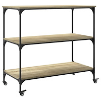 vidaXL Köksvagn sonoma-ek 102x50x95 cm konstruerat trä