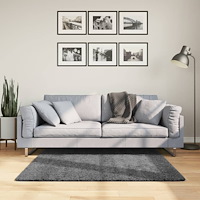 vidaXL Matta OVIEDO kort lugg antracit 120x120 cm