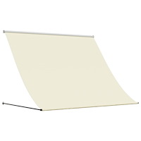 vidaXL Markis infällbar gräddvit 250x150 cm tyg och stål