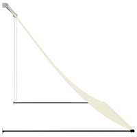 vidaXL Markis infällbar gräddvit 250x150 cm tyg och stål