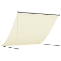 vidaXL Markis infällbar gräddvit 250x150 cm tyg och stål