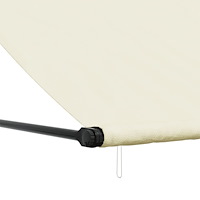 vidaXL Markis infällbar gräddvit 250x150 cm tyg och stål