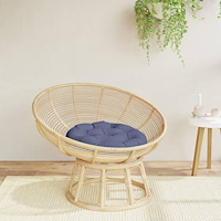 vidaXL Rund dyna marinblå Ø 60x11 cm oxfordtyg